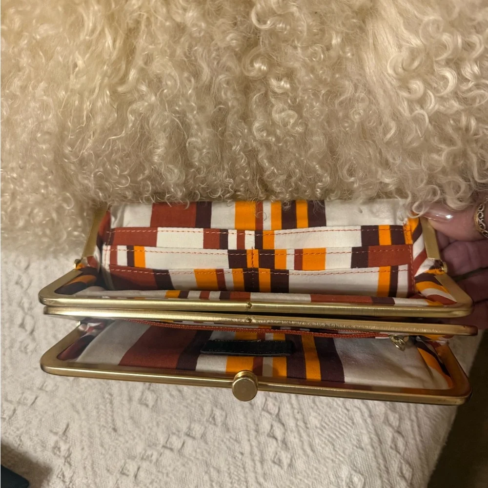 Tasche Burnt Orange Leather Clutch